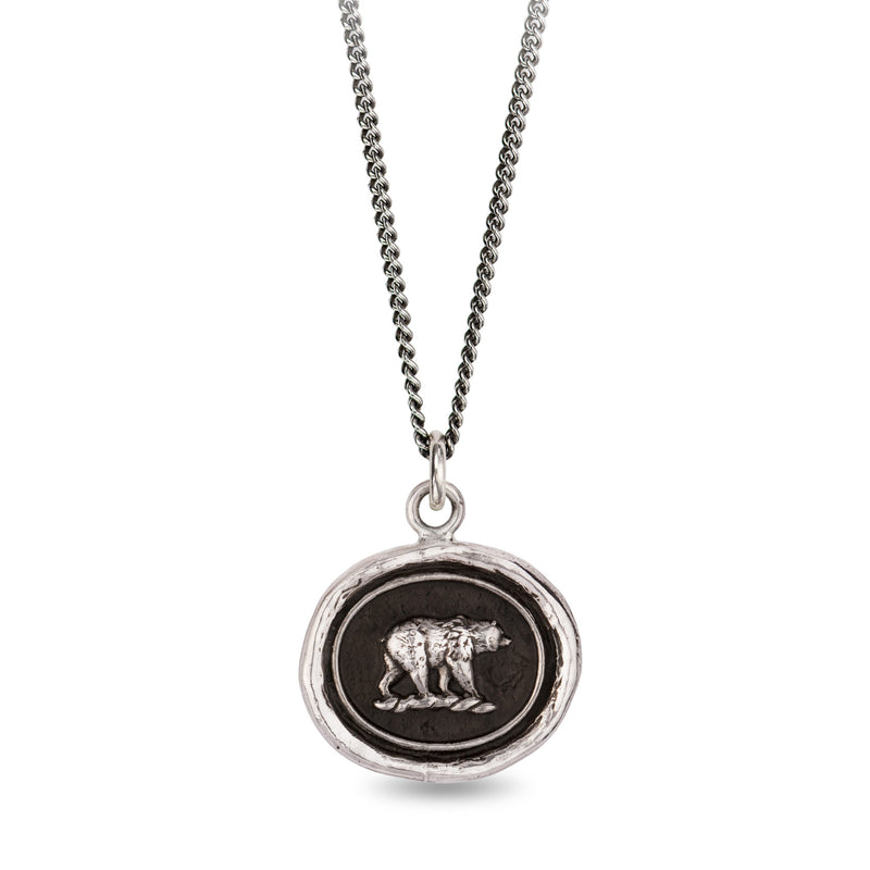 Pyrrha Silver Mother Bear Pendant Necklace | Quadrum Gallery