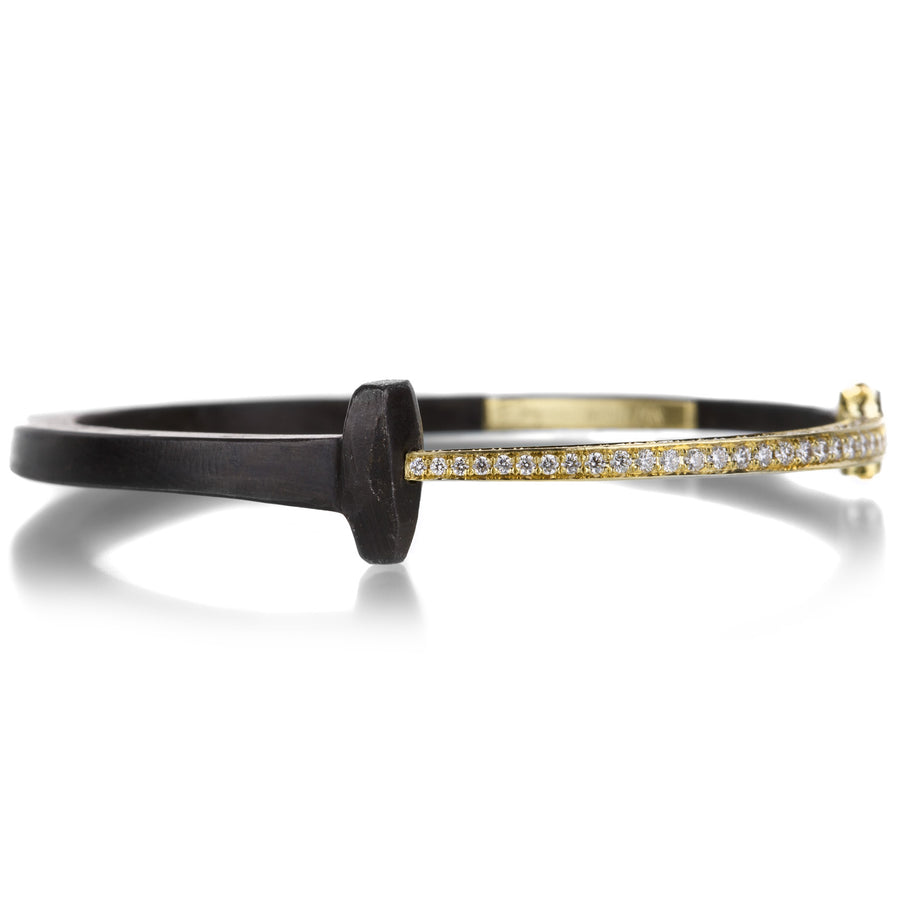 Pat Flynn Nail Bracelet with Yellow Gold and Pave Tail | Quadrum Gallery