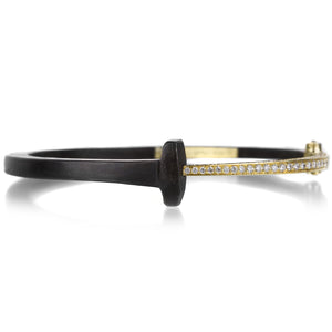Pat Flynn Nail Bracelet with Yellow Gold and Pave Tail | Quadrum Gallery
