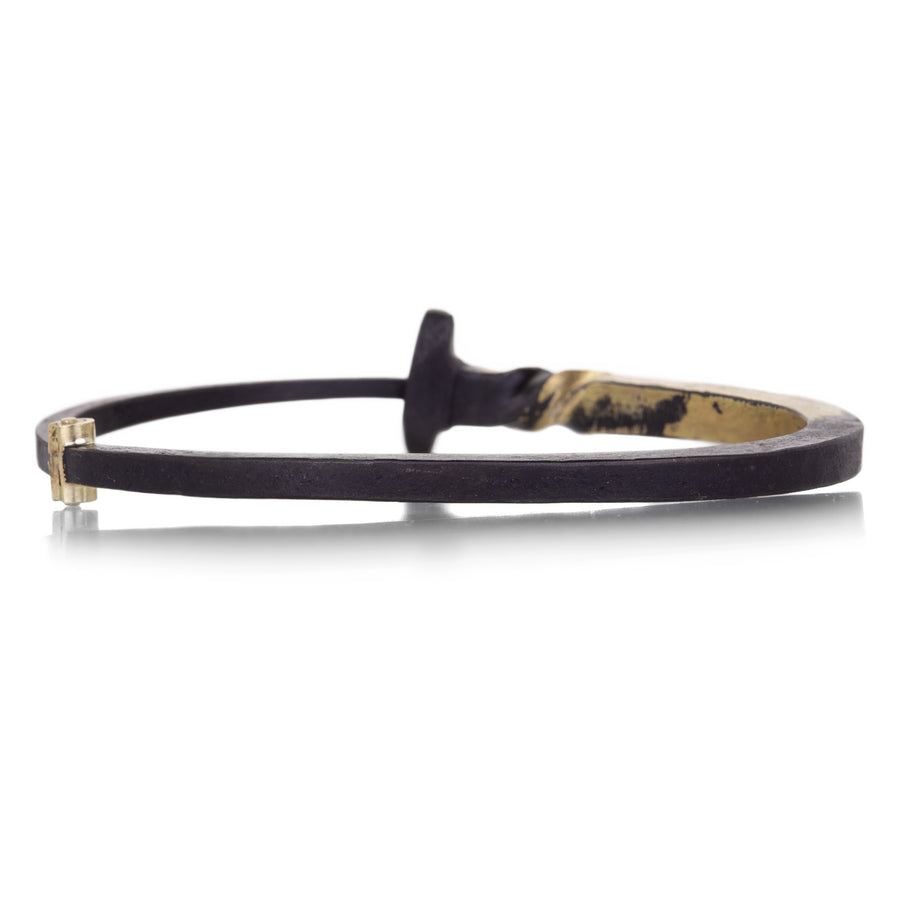 Pat Flynn Iron and 22k Gold Twist Nail Bracelet | Quadrum Gallery