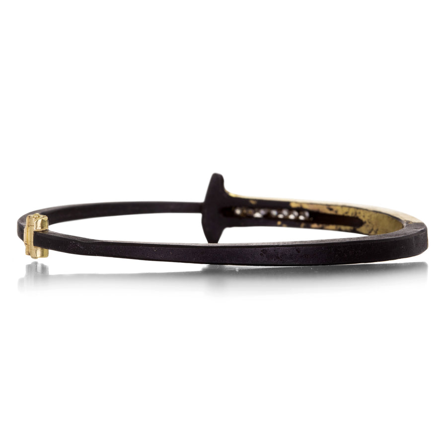 Pat Flynn Splash Nail Bracelet with Short Diamond Stripe | Quadrum Gallery