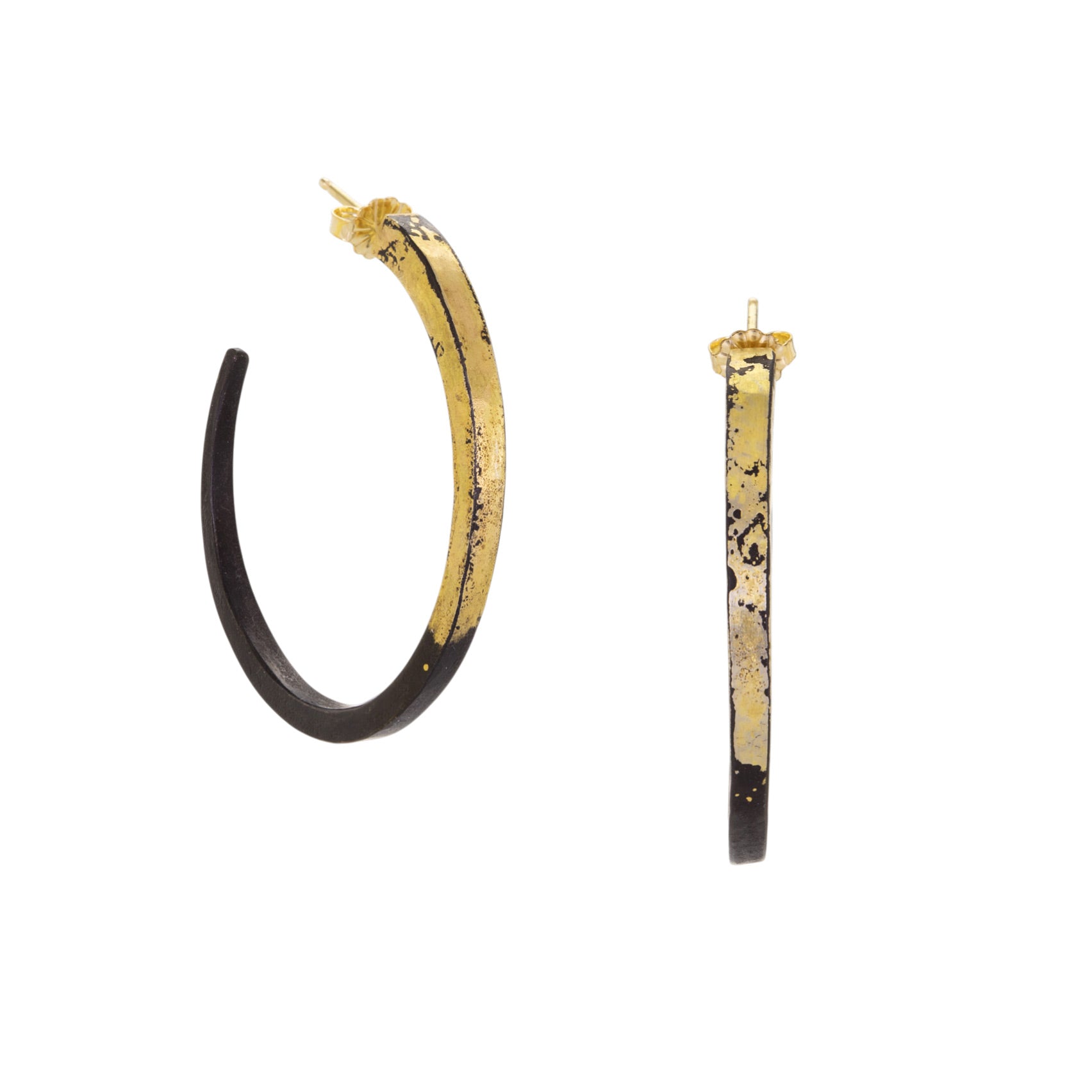 Pat Flynn Large Iron Hoops with 22k Dust | Quadrum Gallery