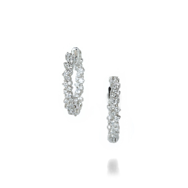 Paul Morelli White Gold Diamond Confetti Hoop Earring | Quadrum Gallery