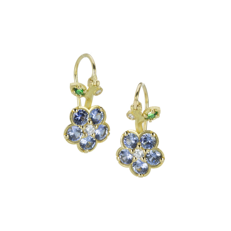 Paul Morelli 18k Blue Sapphire Wild Child Flower Drop Earrings | Quadrum Gallery