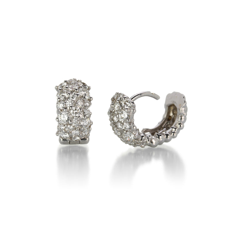 Paul Morelli Small White Gold Confetti Diamond Hoops | Quadrum Gallery