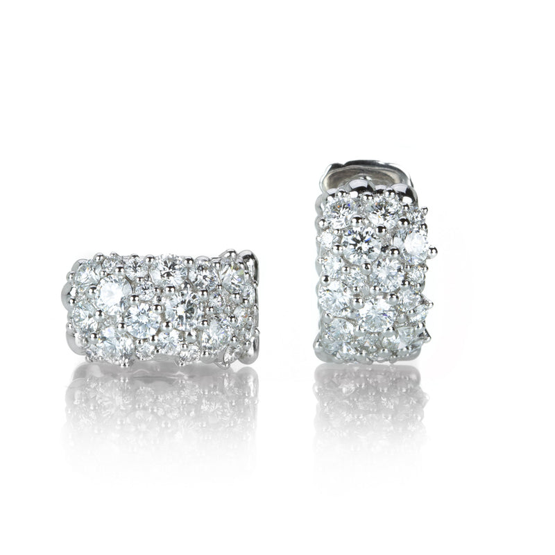 Paul Morelli Large 18k White Gold Confetti Huggies | Quadrum Gallery