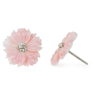 Paul Morelli Pink Conch Flower Stud Earrings | Quadrum Gallery