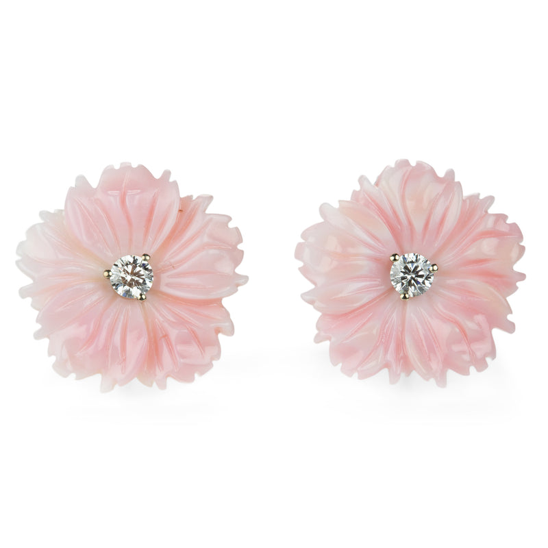 Paul Morelli Pink Conch Flower Stud Earrings | Quadrum Gallery