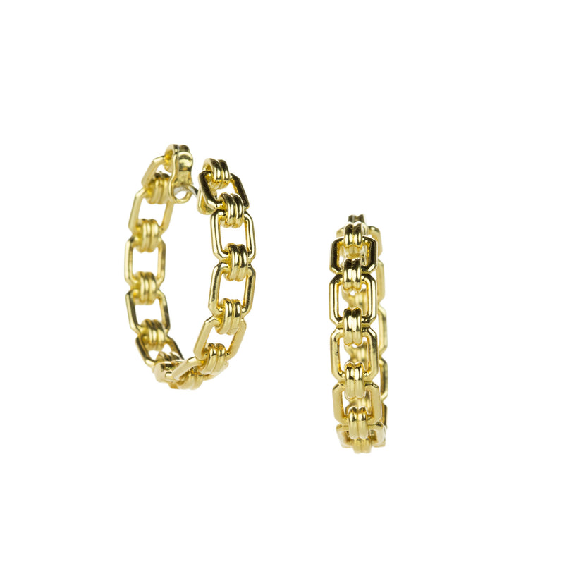 Paul Morelli Square Chain Hoop Earrings  | Quadrum Gallery