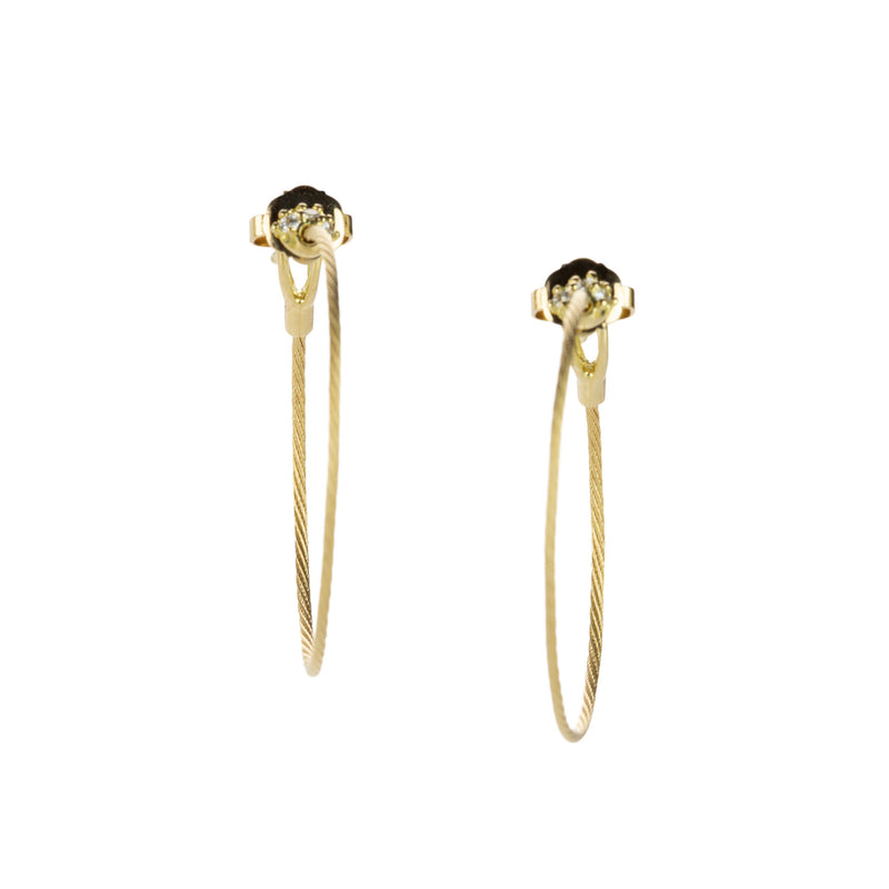 Paul Morelli 18k Gold Wire Hoops | Quadrum Gallery