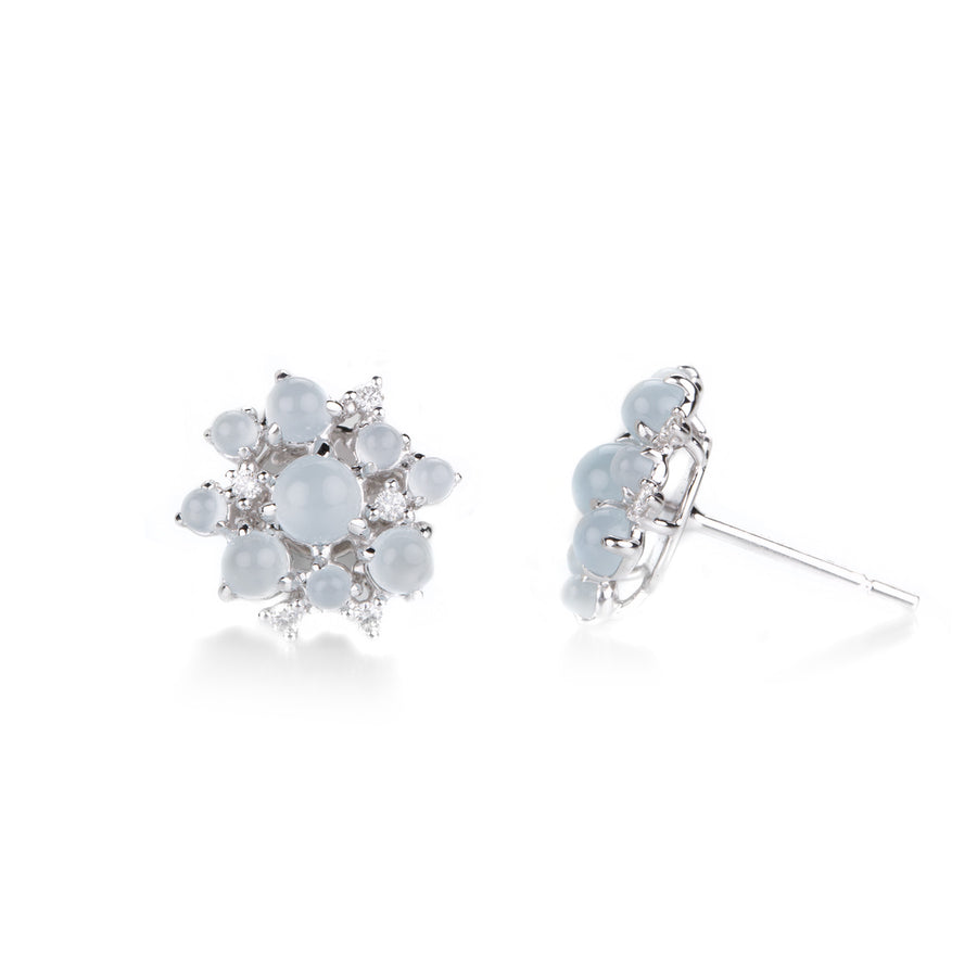 Paul Morelli White Gold and Aquamarine Bubble Stud | Quadrum Gallery