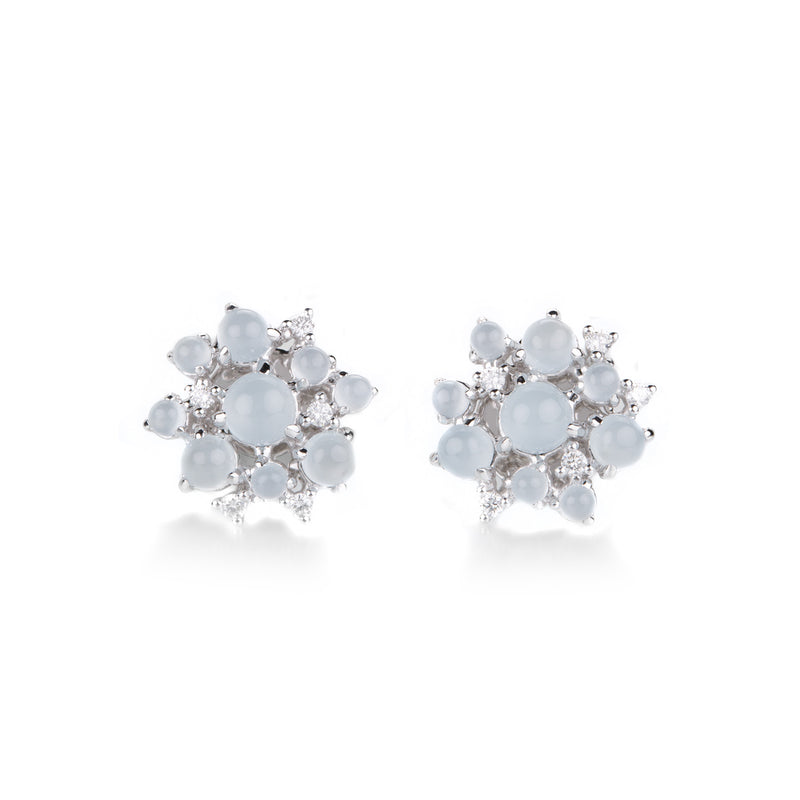 Paul Morelli White Gold and Aquamarine Bubble Studs | Quadrum Gallery