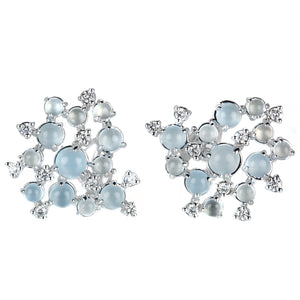 Paul Morelli Large White Aquamarine Bubble Cluster Earrings | Quadrum Gallery