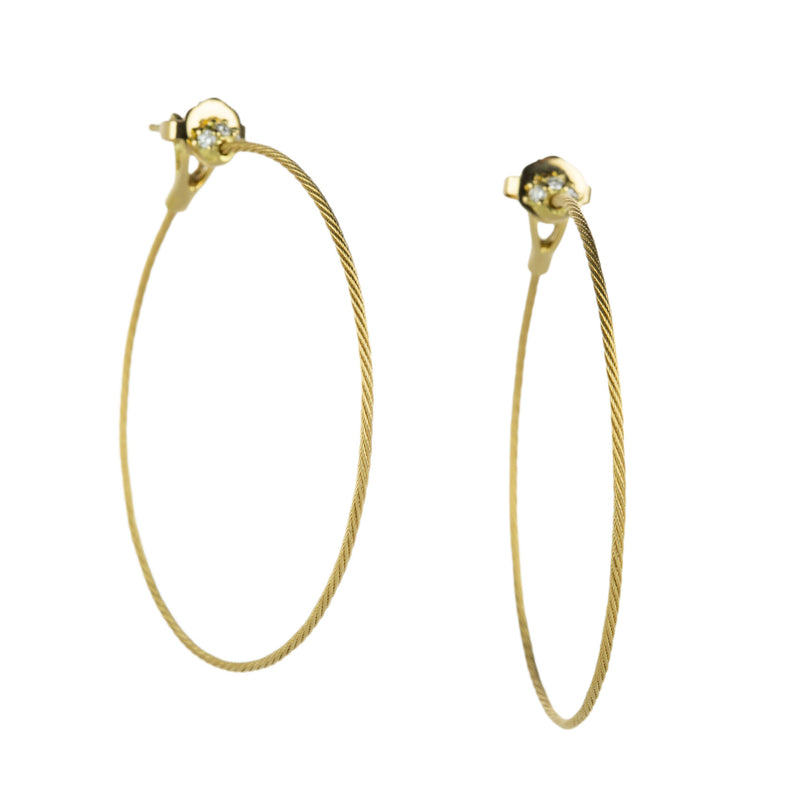 Paul Morelli 18k Gold Wire Hoop Earrings | Quadrum Gallery