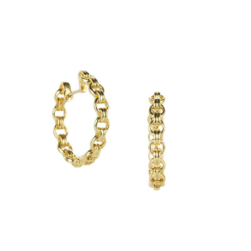 Paul Morelli 20mm Round Chain Hoops | Quadrum Gallery