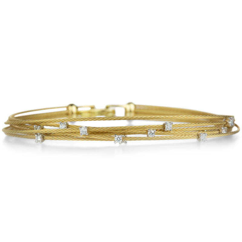 Paul Morelli Yellow Gold Diamond Bundle Wire Bracelet | Quadrum Gallery