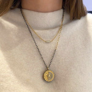 Paul Morelli Diamond and 18k Yellow Gold Pipette Necklace | Quadrum Gallery