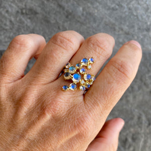 Paul Morelli Moonstone & Diamond Bubble Ring | Quadrum Gallery