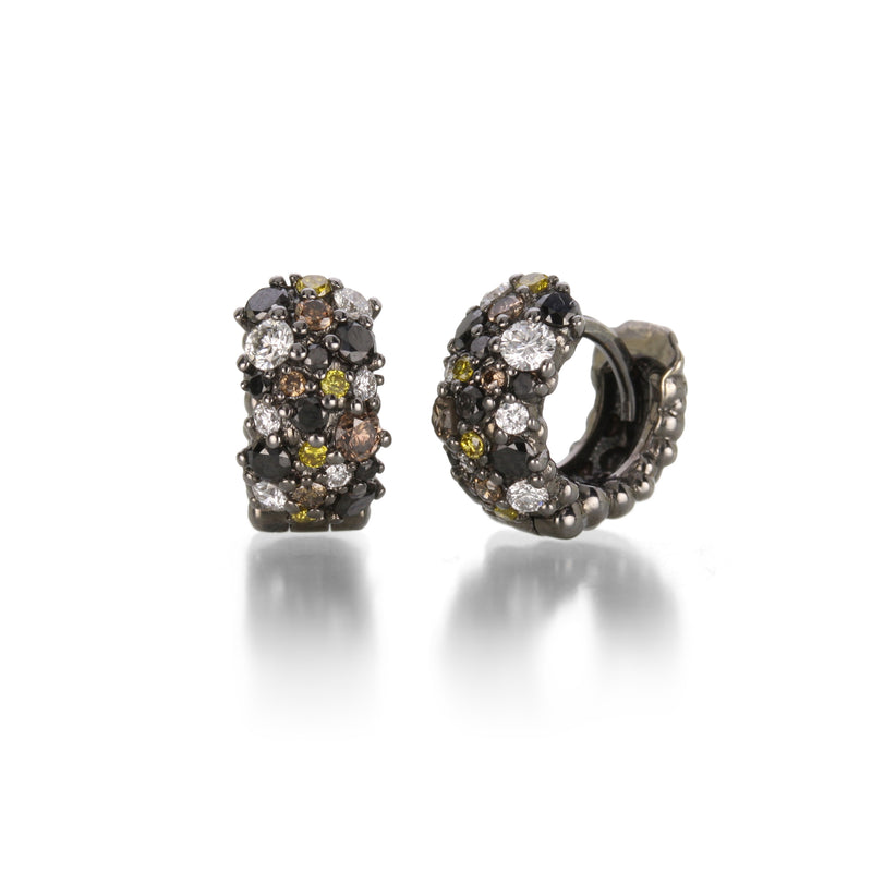 Paul Morelli Small Multicolored Confetti Diamond Huggies | Quadrum Gallery
