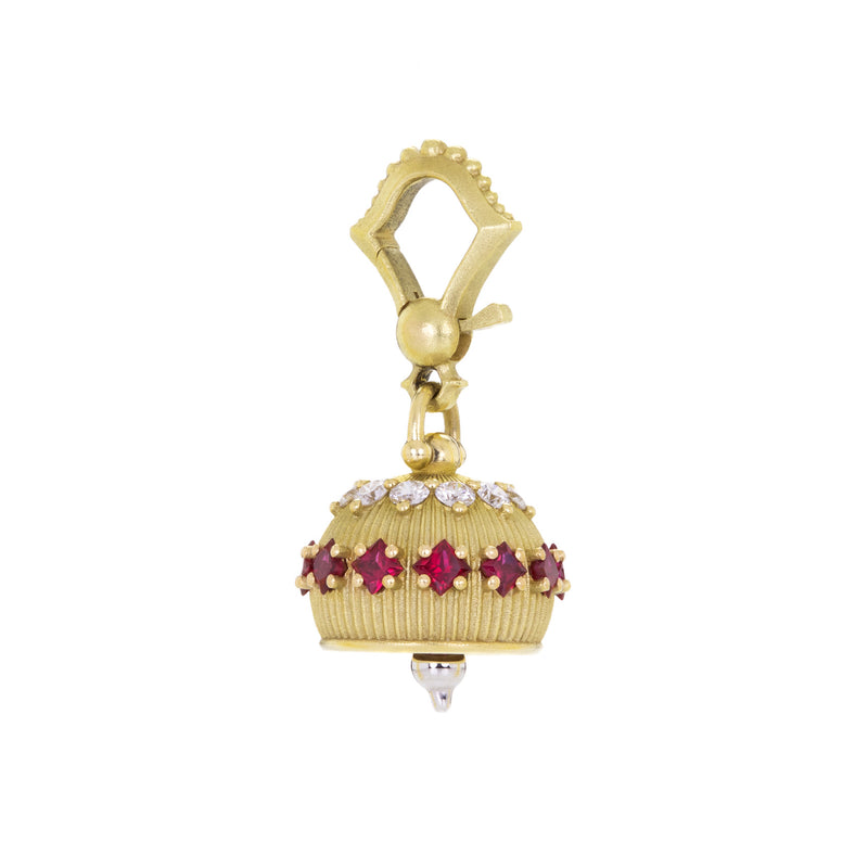 Paul Morelli Meditation Bell with Diamonds and Rubies | Quadrum Gallery