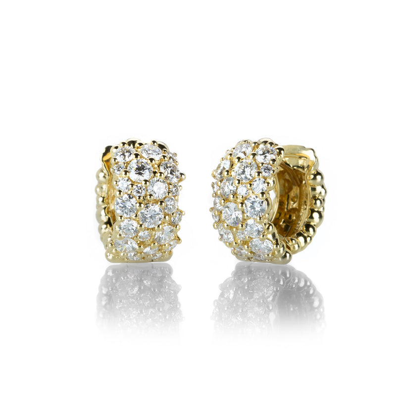 Paul Morelli Large 18k Yellow Gold Diamond Confetti Huggies | Quadrum Gallery
