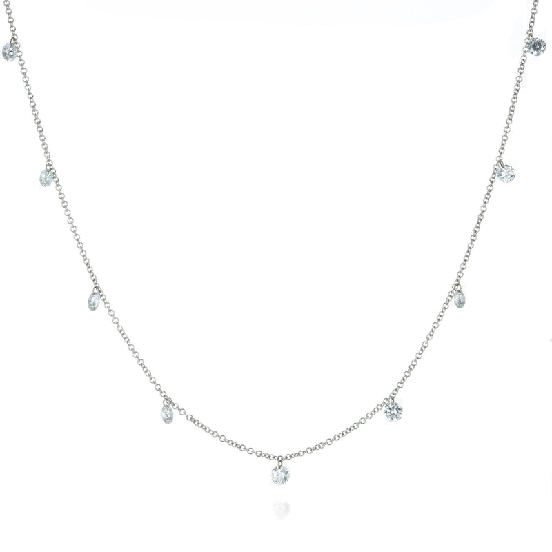 Paul Morelli 18k White Gold Floating 11 Diamond Necklace | Quadrum Gallery
