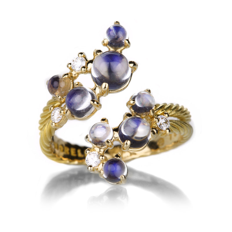 Paul Morelli Moonstone and Diamond Bypass Ring | Quadrum Gallery
