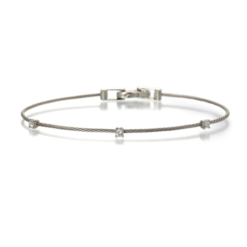 Paul Morelli White Gold Single Wire Diamond Bracelet | Quadrum Gallery