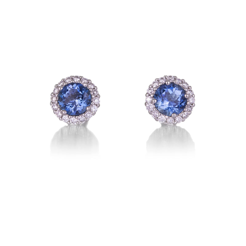 Paul Morelli Aquamarine and Diamond Pinpoint Studs | Quadrum Gallery