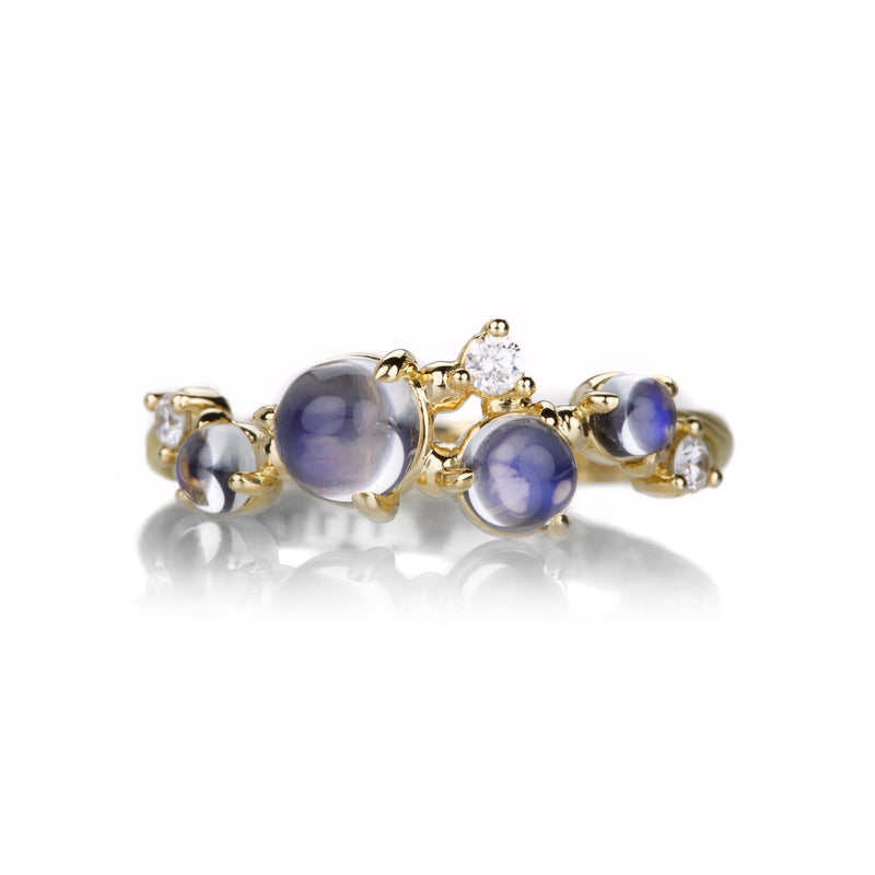 Paul Morelli 18k Small Moonstone and Diamond Bubble Ring | Quadrum Gallery