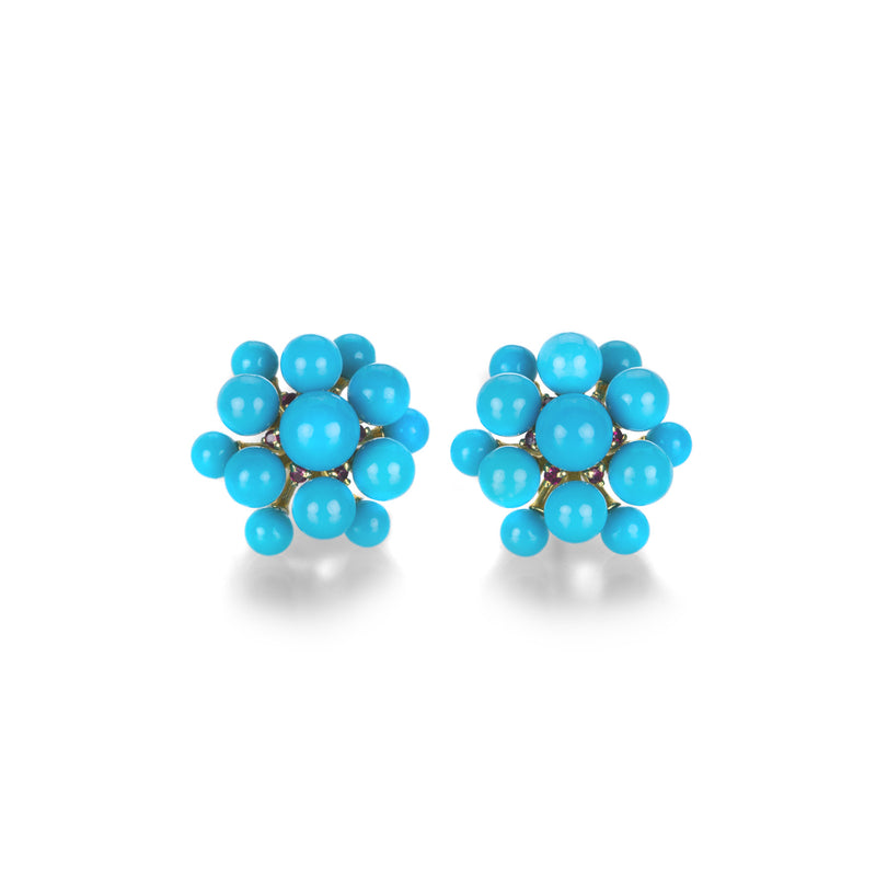 Paul Morelli Turquoise and Ruby Orbit Studs | Quadrum Gallery
