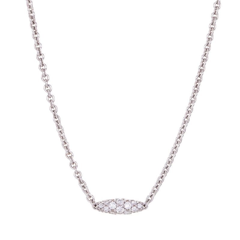 Paul Morelli 18k White Gold Diamond Pipette Necklace | Quadrum Gallery
