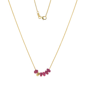 Page Sargisson Sliding Ruby Rondelle Bead Necklace | Quadrum Gallery