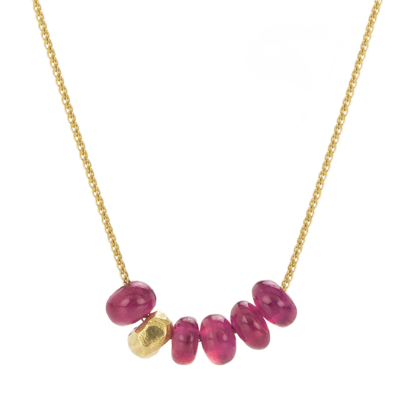 Page Sargisson Sliding Ruby Rondelle Bead Necklace | Quadrum Gallery