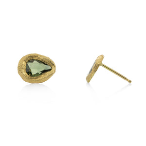 Page Sargisson Rose Cut Green Sapphire Studs | Quadrum Gallery