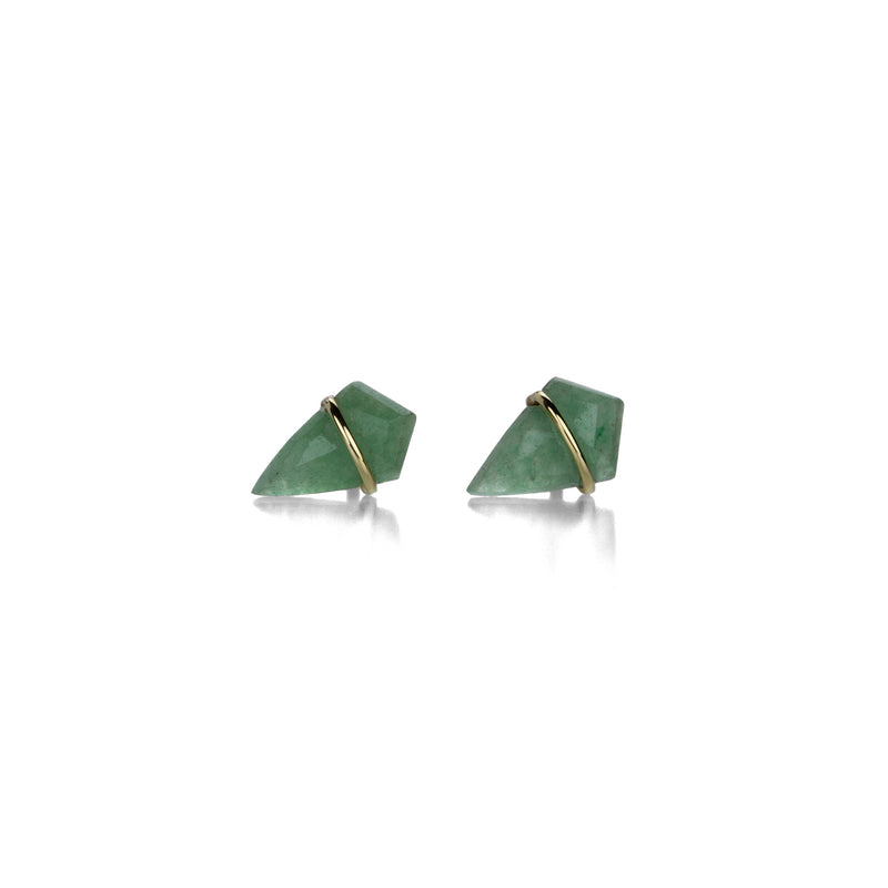 Page Sargisson Small Green Aventurine Kite Studs | Quadrum Gallery