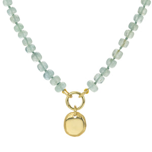 Page Sargisson Aquamarine Beaded Necklace with Charm Holder | Quadrum Gallery