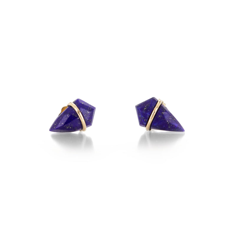 Page Sargisson 18k Small Faceted Lapis Kite Studs | Quadrum Gallery