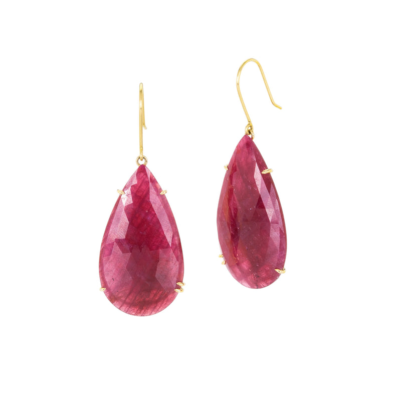 Page Sargisson Teardrop Rose Cut Ruby Drop Earrings | Quadrum Gallery