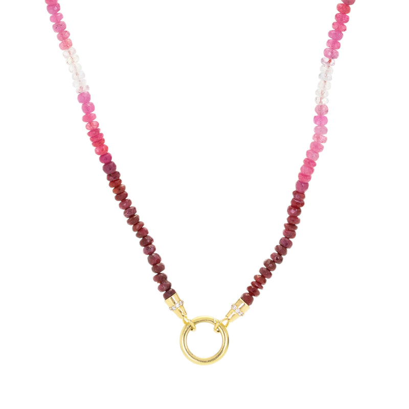 Page Sargisson Ruby Beaded Necklace with Charm Holder Clasp | Quadrum Gallery