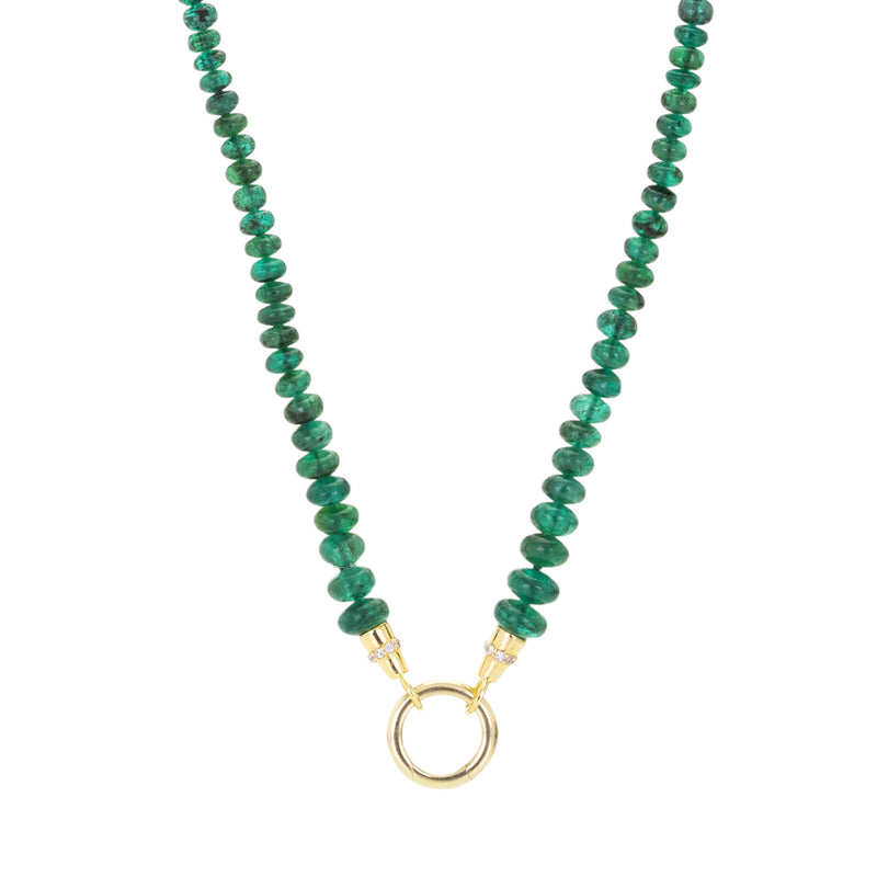 Page Sargisson Emerald Beaded Necklace with Charm Holder Clasp | Quadrum Gallery