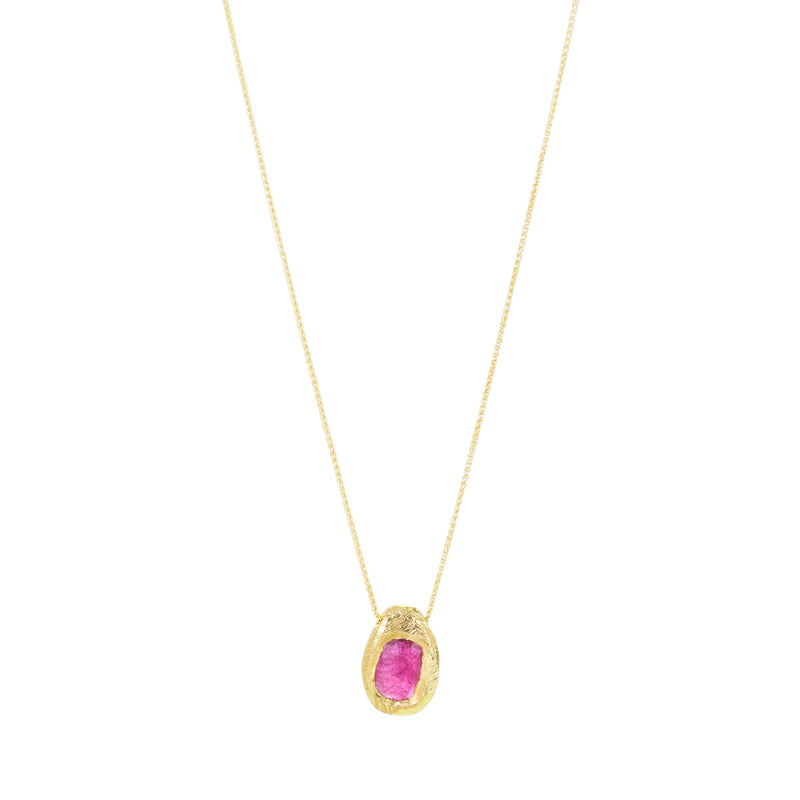 Page Sargisson Freeform Rose Cut Ruby Pendant Necklace | Quadrum Gallery