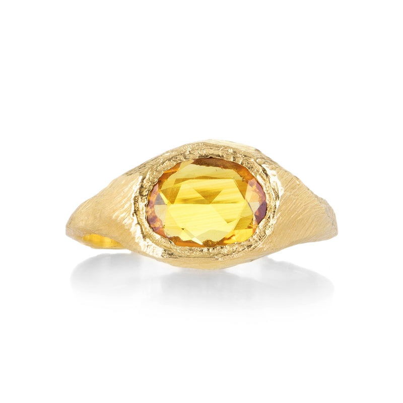Page Sargisson Orange Sapphire Signet Ring | Quadrum Gallery