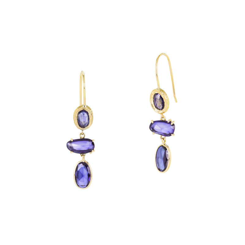 Page Sargisson Triple Blue Sapphire Drop Earrings | Quadrum Gallery