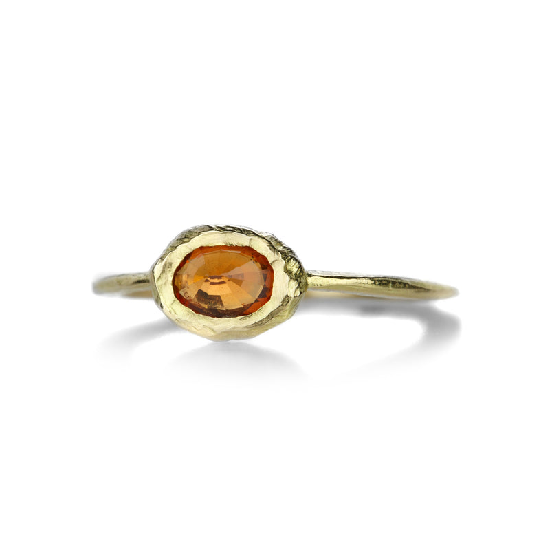 Page Sargisson Oval Orange Red Sapphire Ring | Quadrum Gallery