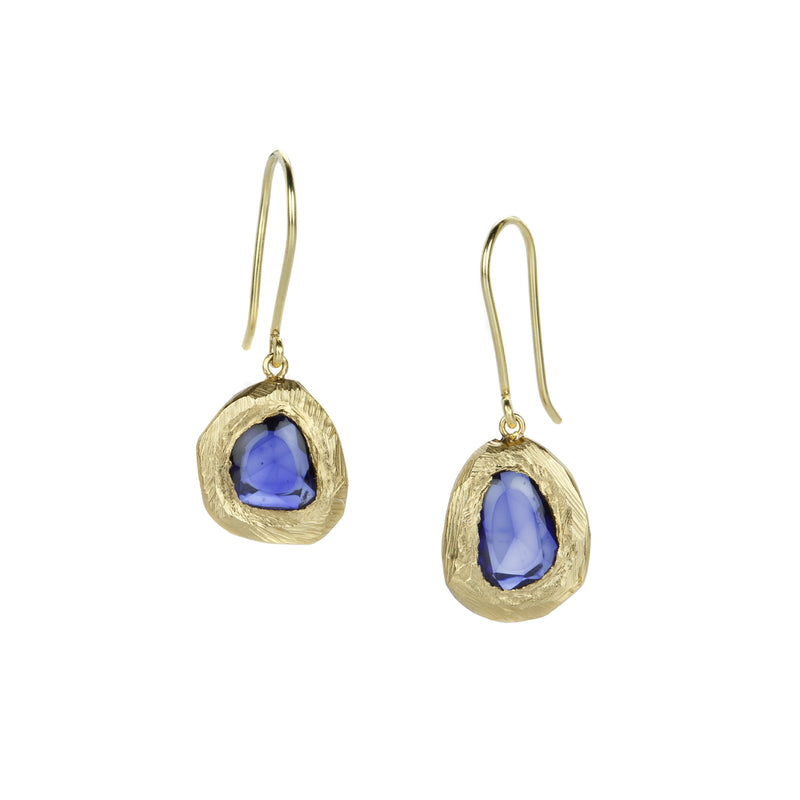 Page Sargisson Rose Cut Dark Blue Sapphire Earrings | Quadrum Gallery