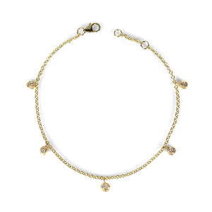 Page Sargisson Five Diamond Dot Chain Bracelet | Quadrum Gallery