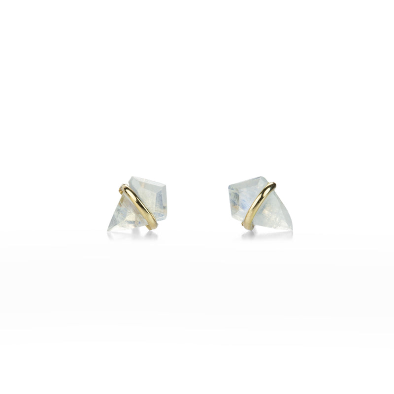 Page Sargisson 18k Extra Small Moonstone Kite Studs | Quadrum Gallery