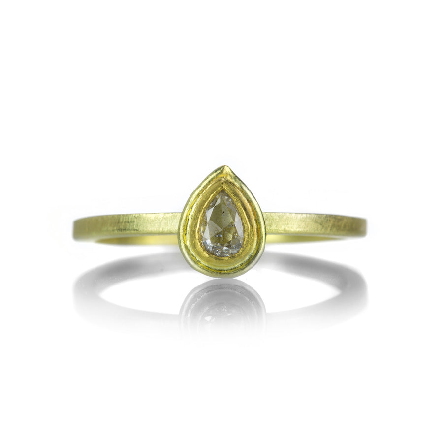 Petra Class Rose Cut Diamond Teardrop Ring | Quadrum Gallery