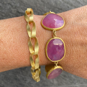 Petra Class Rose Cut Pink Sapphire Bracelet | Quadrum Gallery